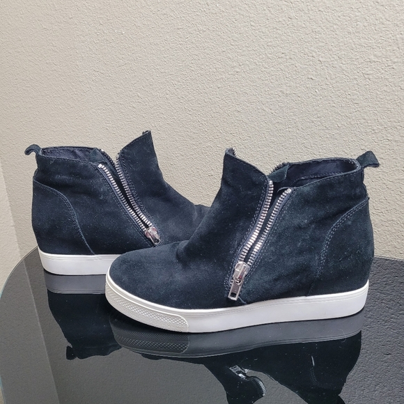 Steve Madden Wedgie Hidden Wedge Suede High Top Sneakers Size 11 - Picture 9 of 11